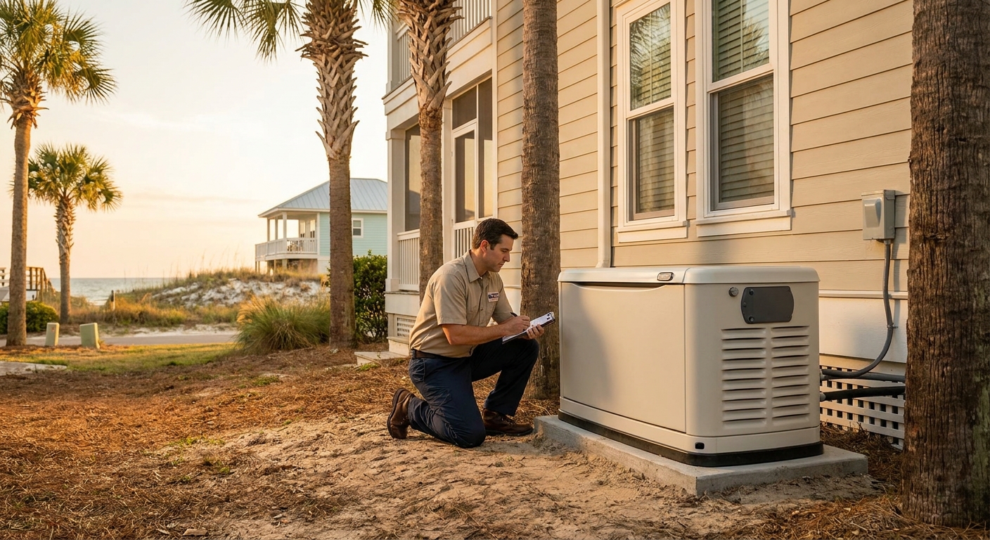Whole house generator installation in Gulf Shores, AL