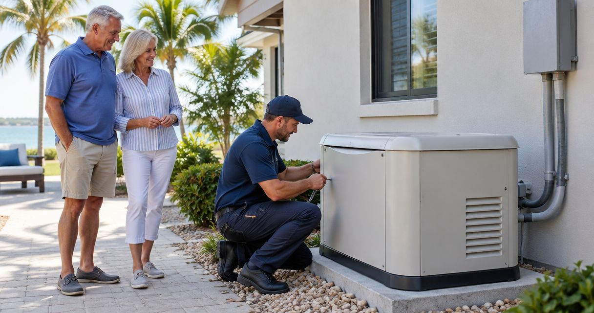 Generator installation for snowbirds and seasonal residents