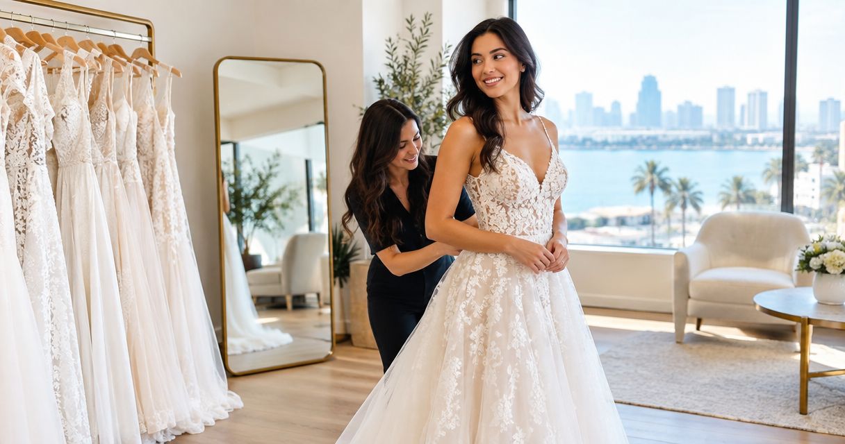 Best affordable wedding dress shops in San Diego 2026