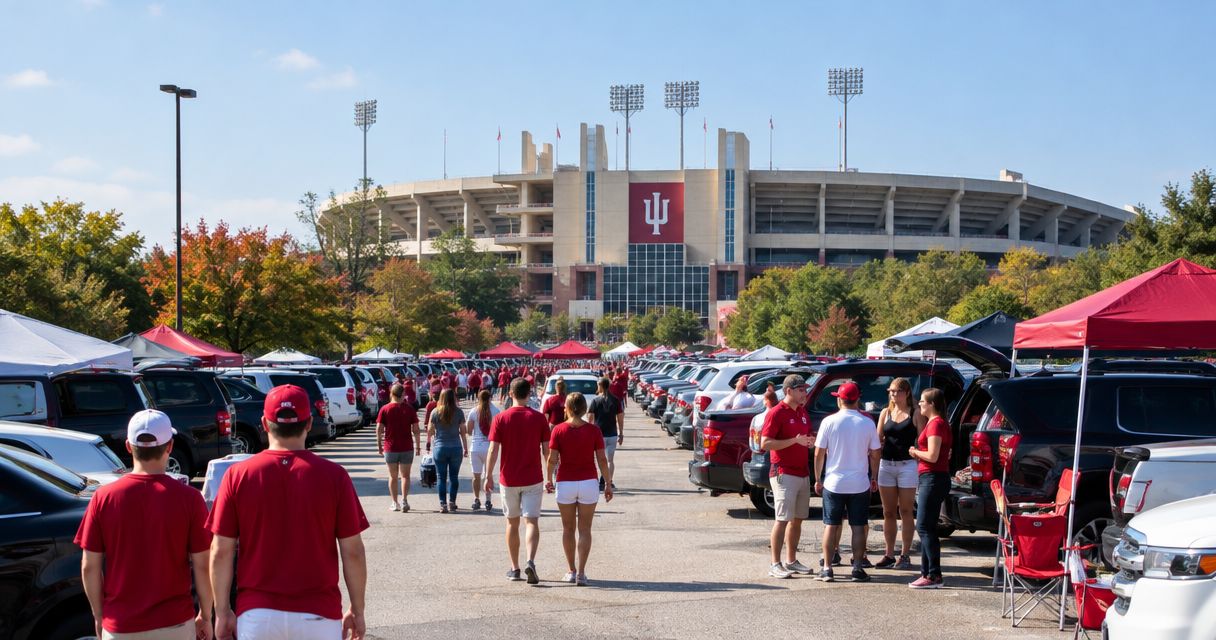 IU football parking lots ranked by crowd size and popularity