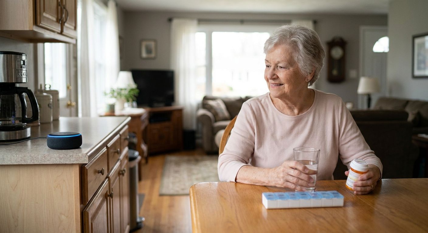 Voice reminders for seniors managing multiple medications