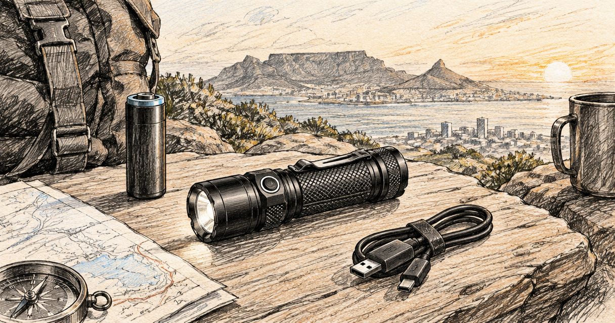 How much does an Olight rechargeable flashlight cost in South Africa?
