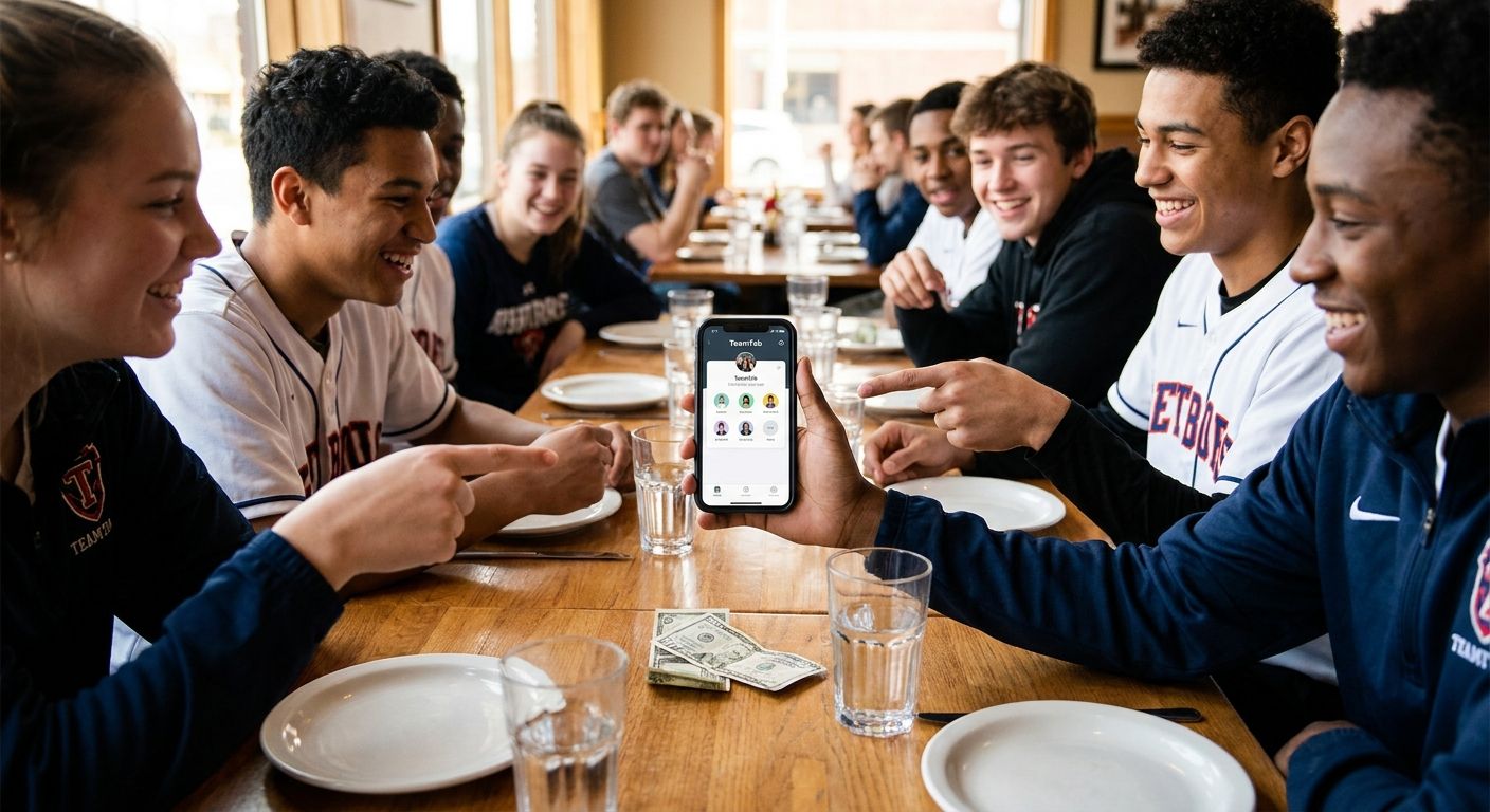 Bill splitting app for sports team dinners