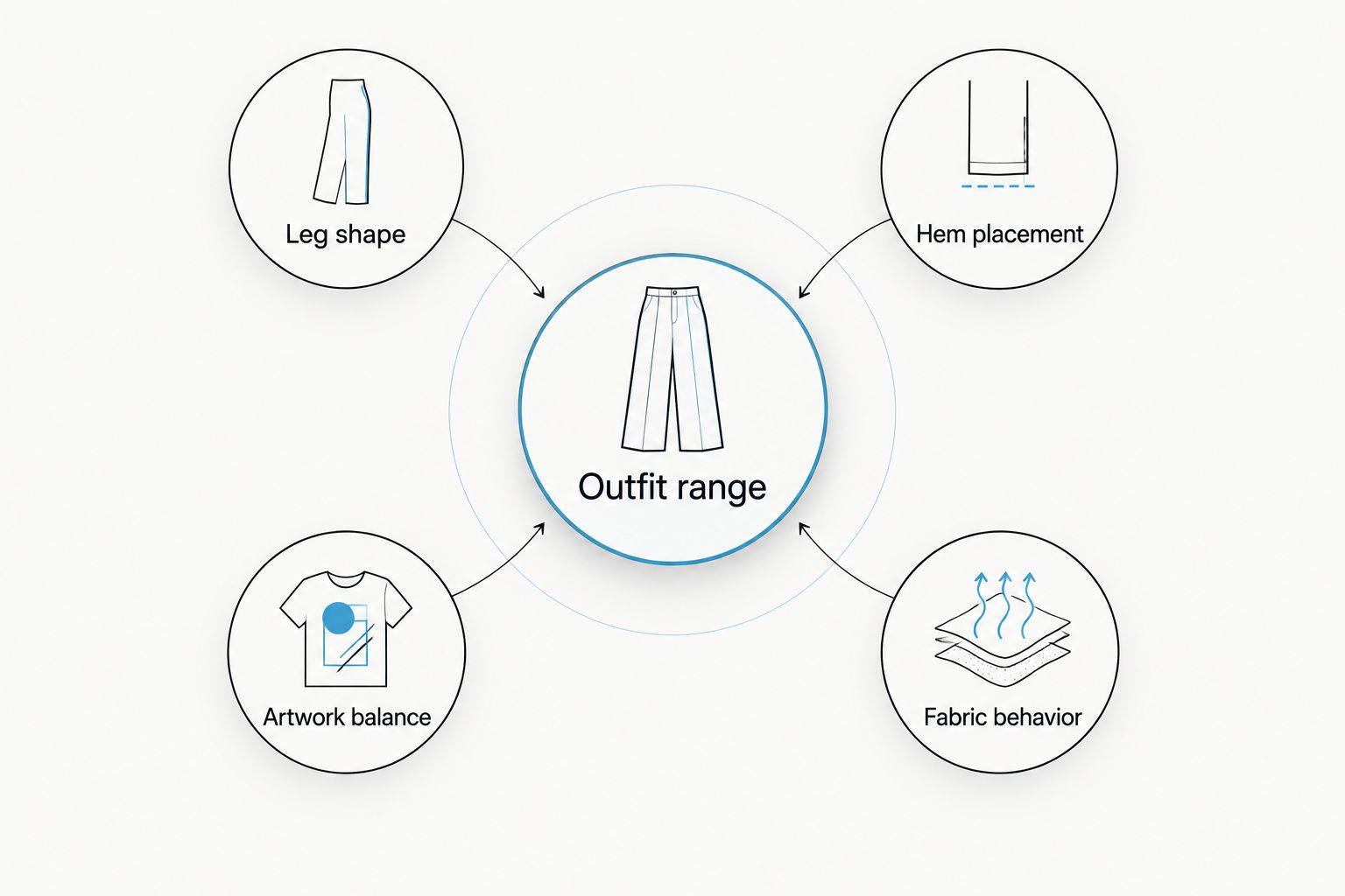 Five checks for choosing joggers: shape, hem, artwork, fabric behavior and outfit range.
