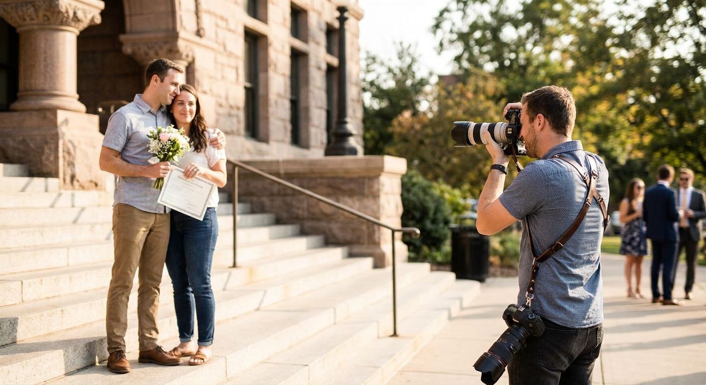 Best elopement photographer packages for courthouse ceremonies