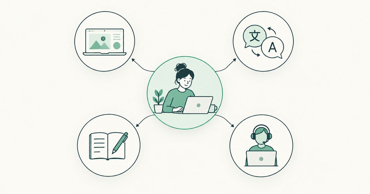 Side hustle ideas from home for bilingual beginners