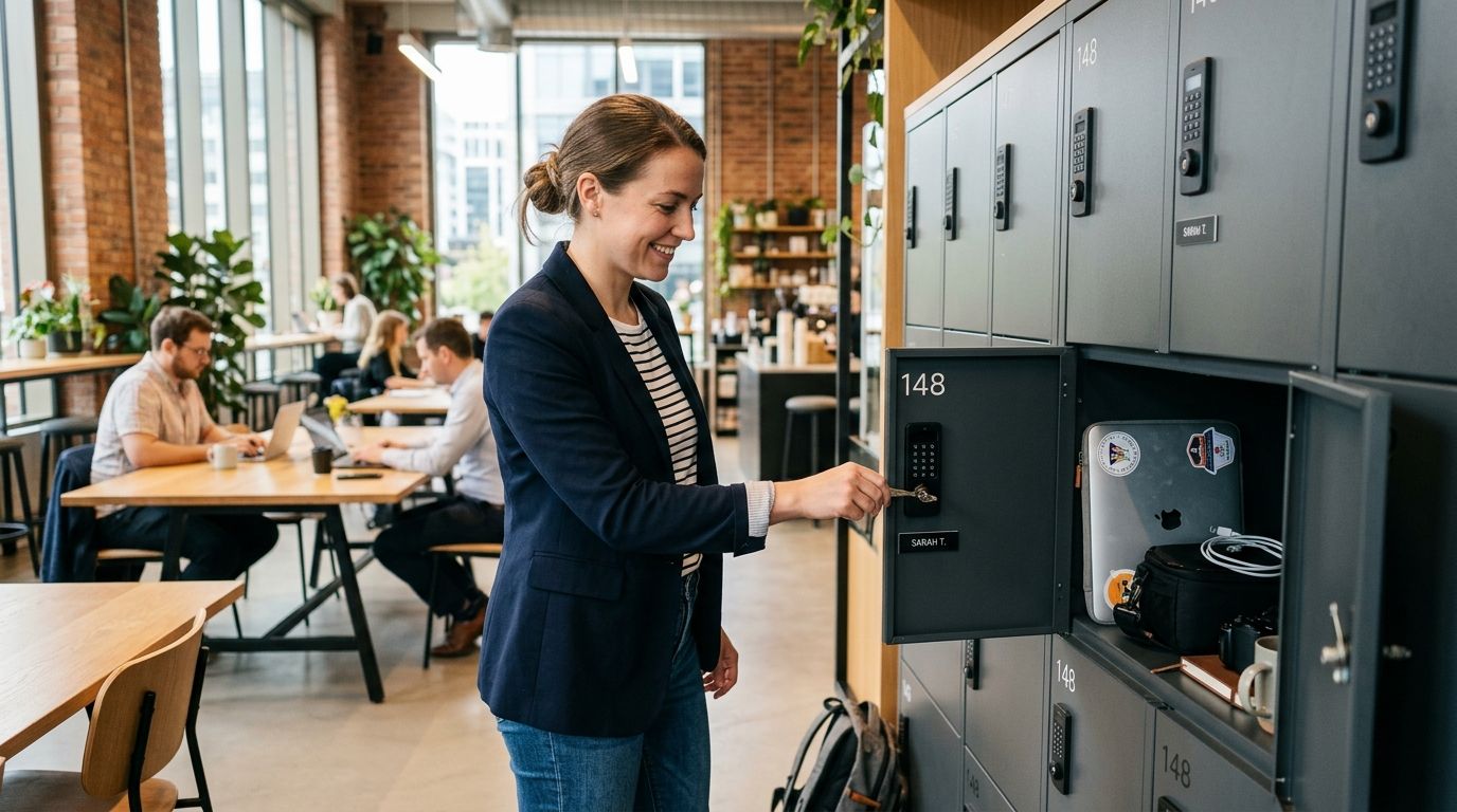 Best coworking spaces with lockable storage for personal equipment