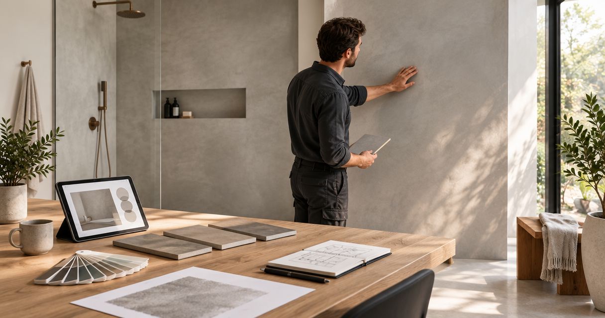 Microcement contractor in Cheshire: planning your wall finish