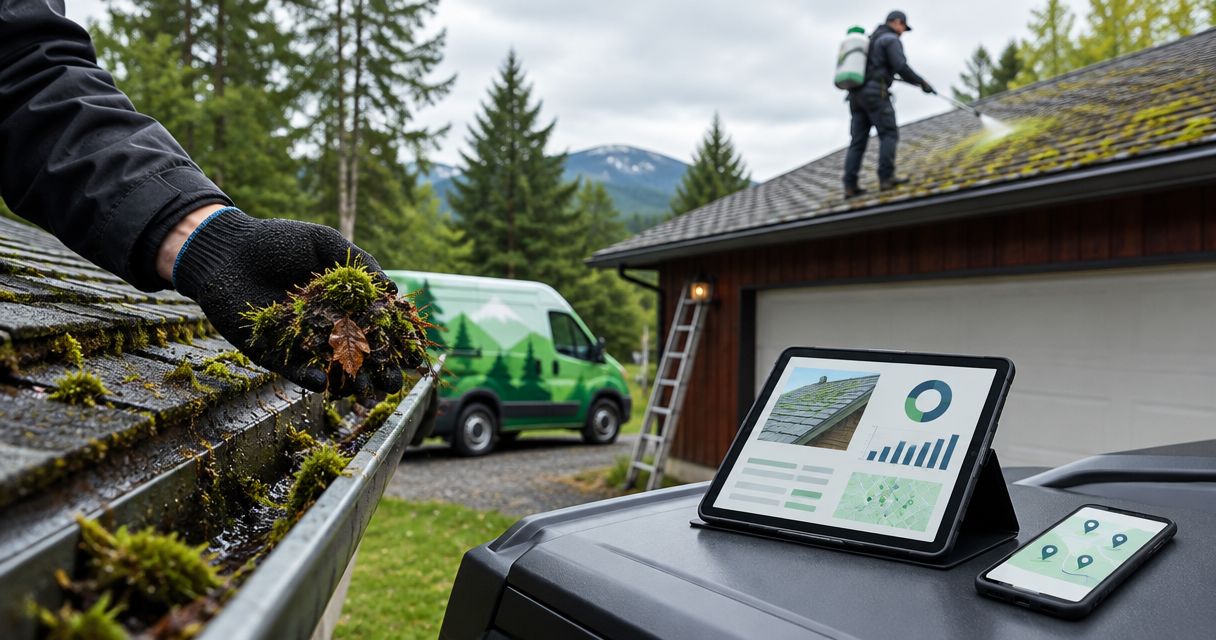 How to connect gutter cleaning results to a targeted moss treatment plan