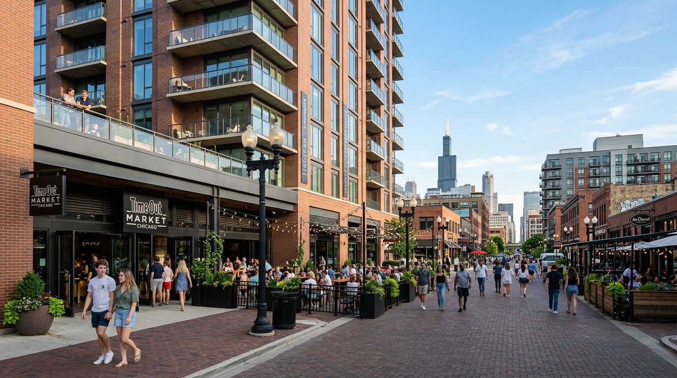 Best apartments near Fulton Market food halls