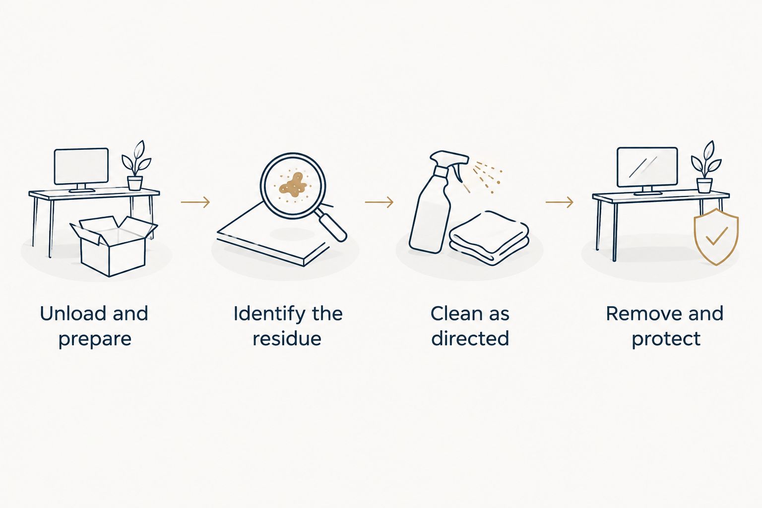 Four stages of a manufacturer-directed rifle bore-cleaning routine