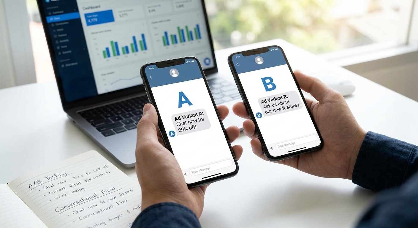 How to A/B test conversational ads in a chat app