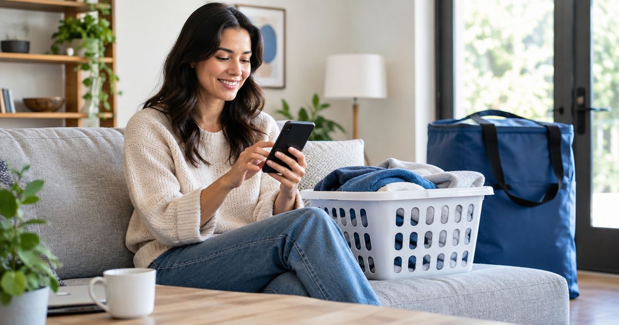 How do you prepare for your first laundry pickup?