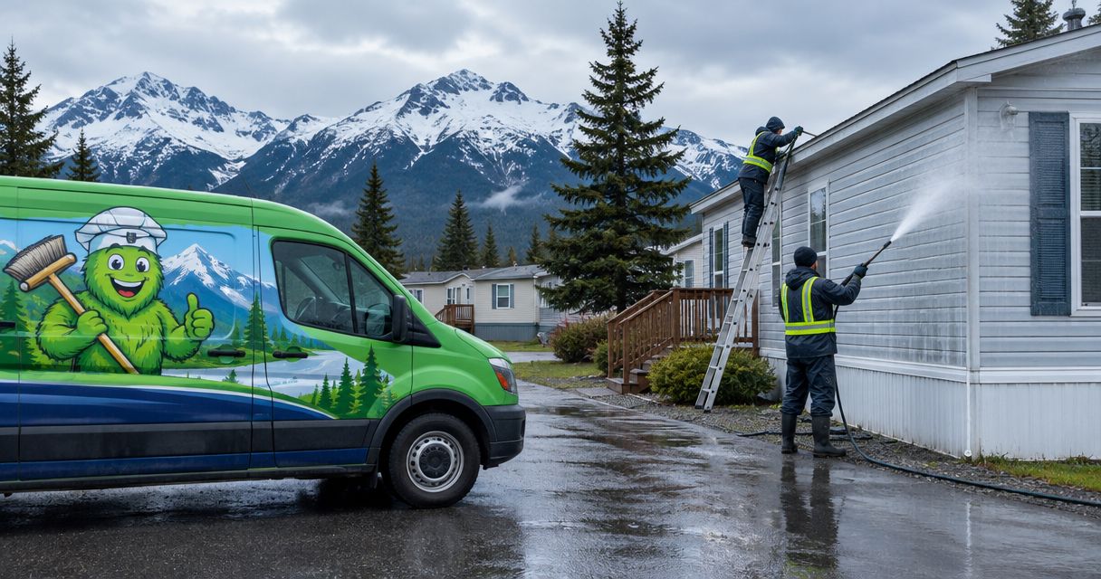 Exterior cleaning for Alaska mobile home parks