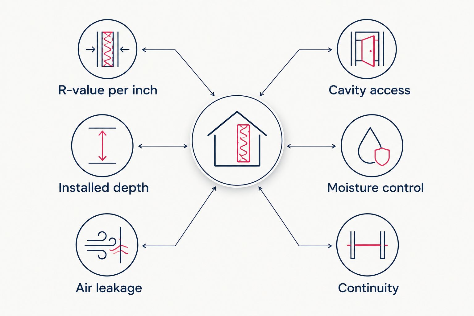Factors to compare when choosing insulation for a wall, attic or roof