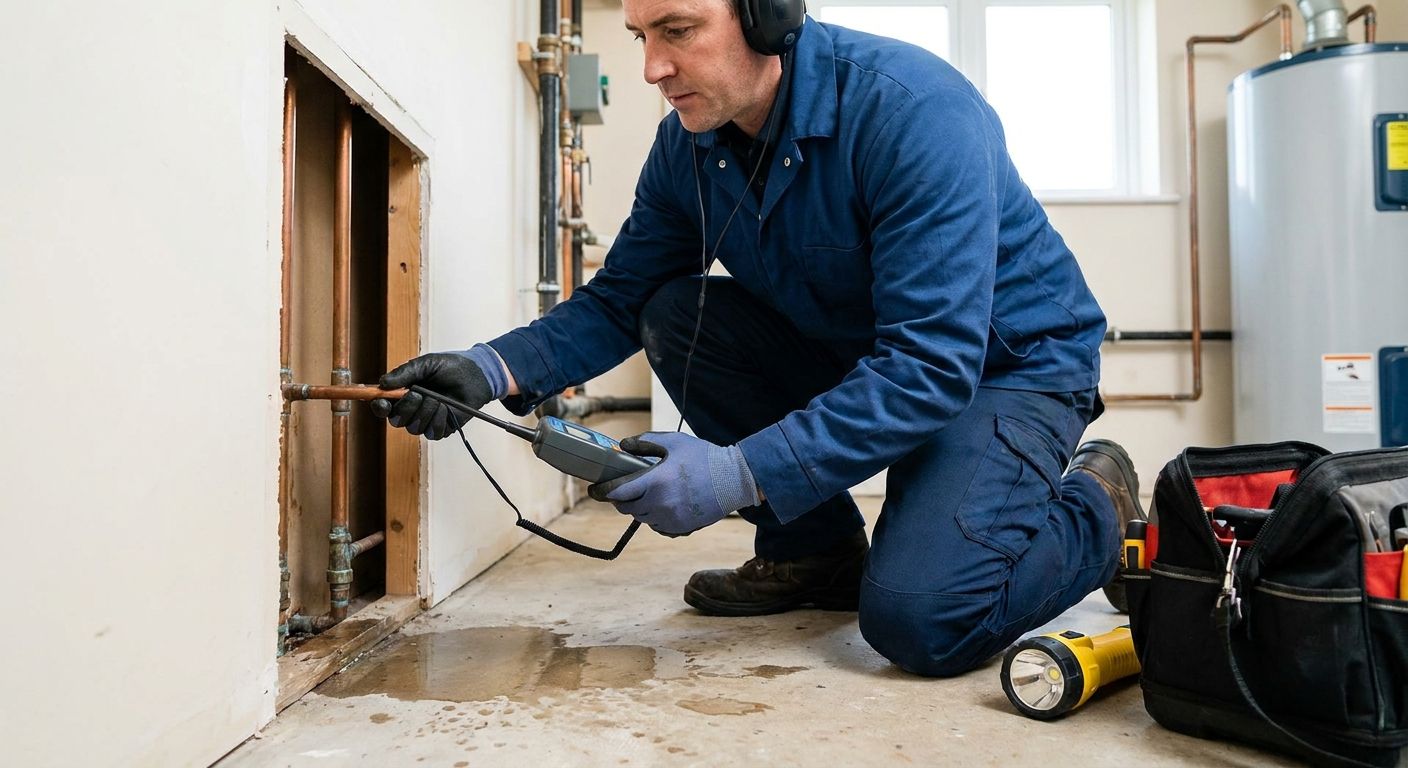 Emergency leak detection for burst pipes