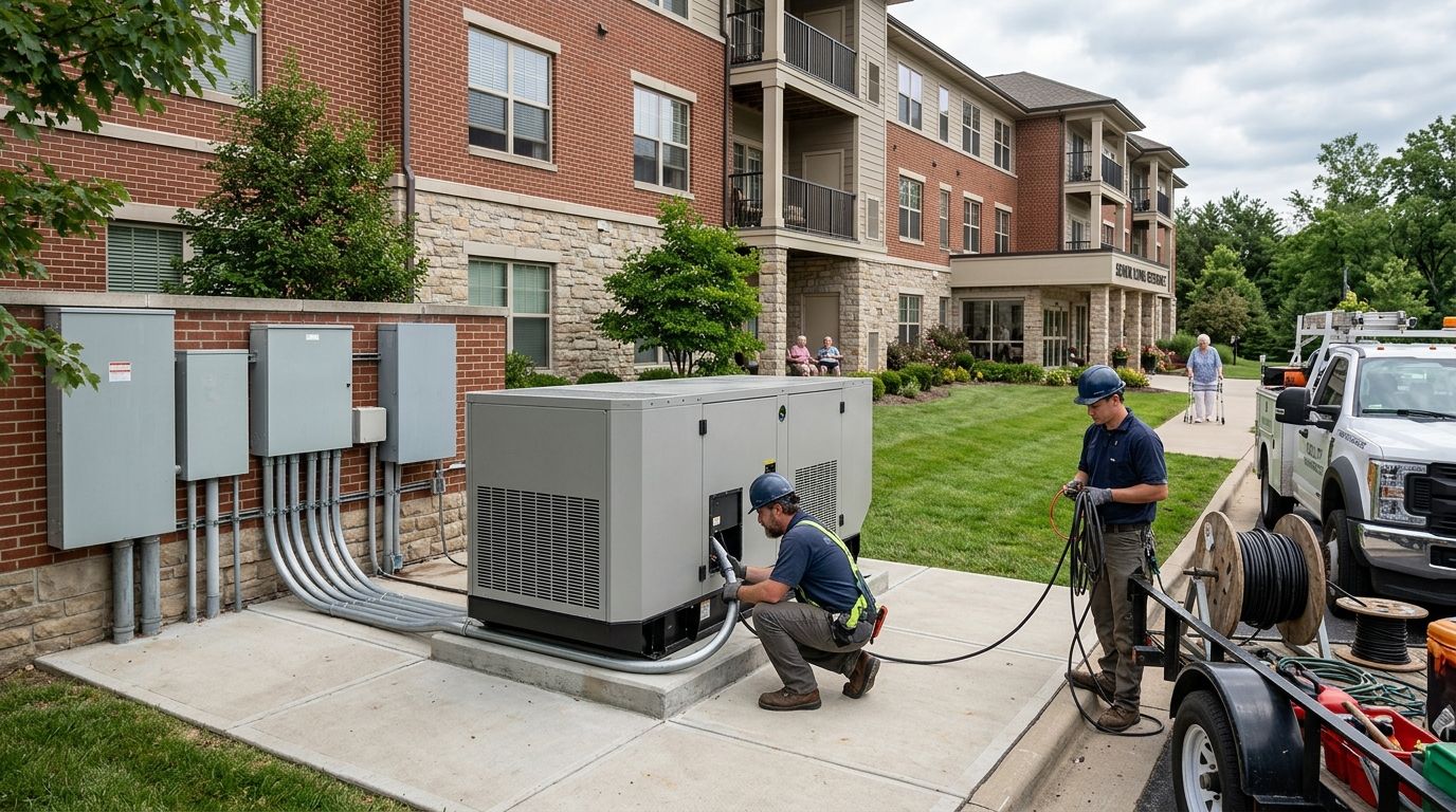 Backup generator installation for assisted living facilities