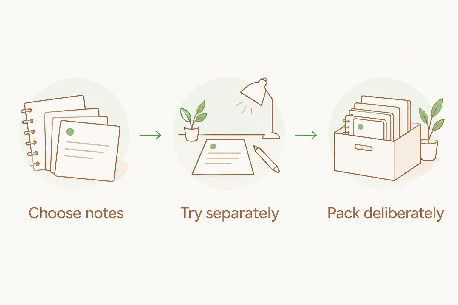 Three steps for choosing perfume notes, trying oils separately, and packing deliberately