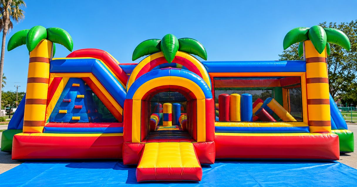 Obstacle course rentals for mixed-age birthday parties