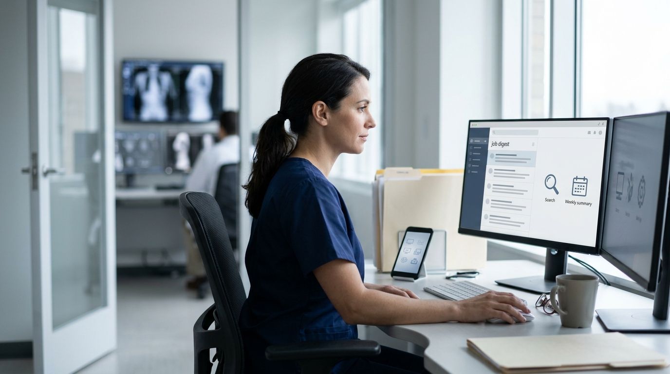 How to turn saved radiology searches into automatic weekly job digests