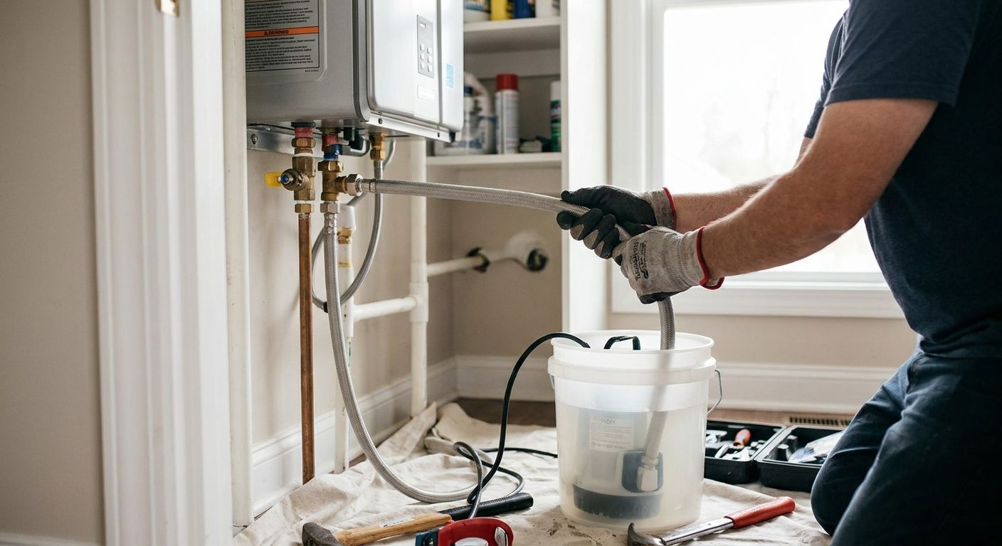 How to flush a tankless water heater