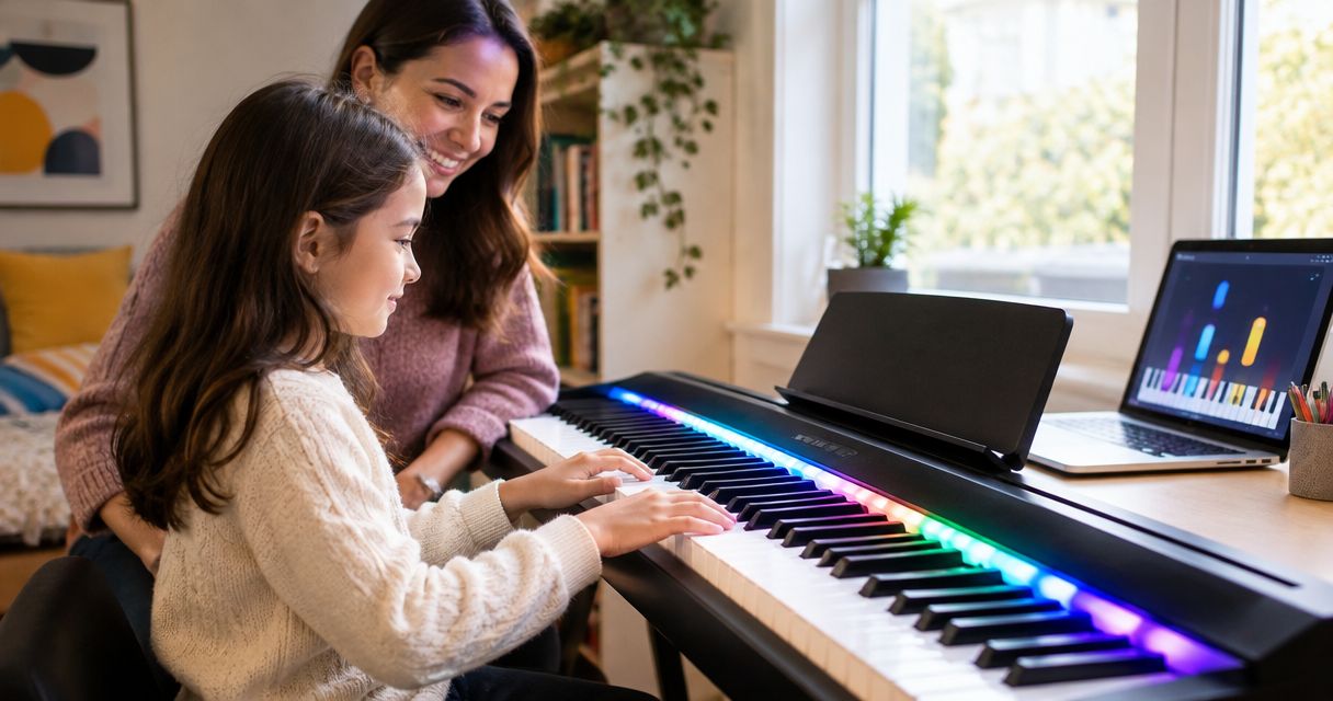 LED piano learning for homeschool families: complete 2026 guide