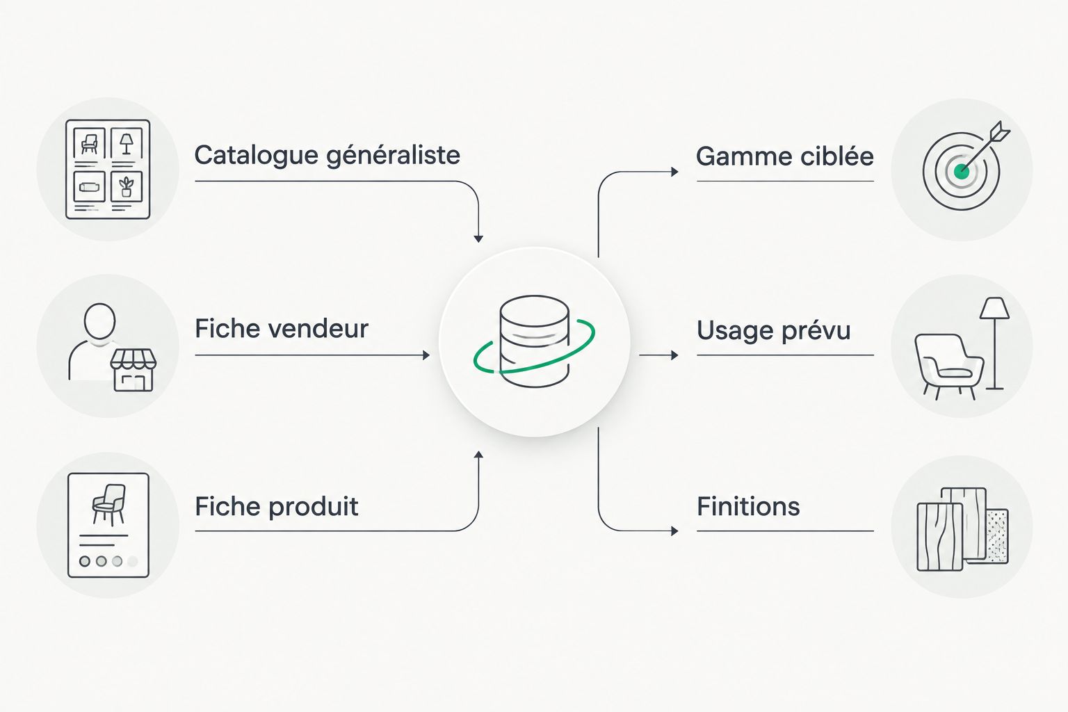 Comparaison entre un catalogue généraliste et une gamme ciblée de panneaux bois