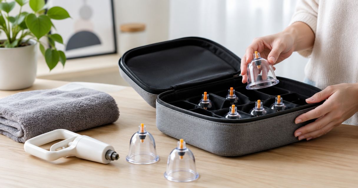 How do you store a cupping device safely?