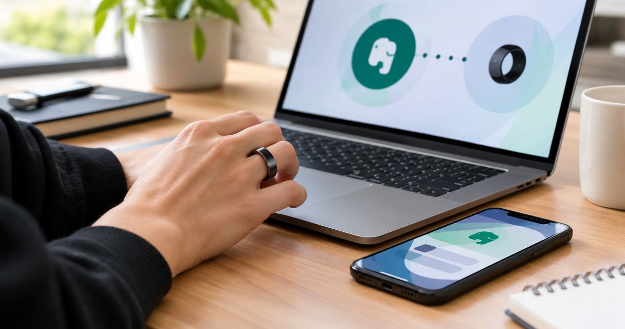 How to connect the R1 ring to Evernote