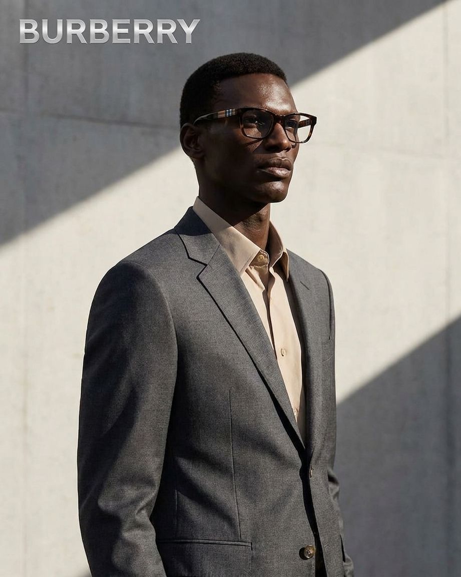 Burberry eyeglasses for men's professional style