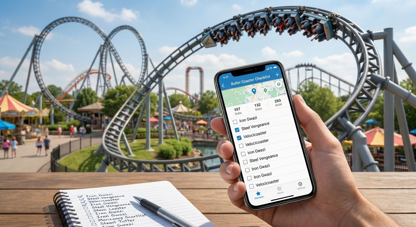 Best amusement park and roller coaster checklist trackers in 2026