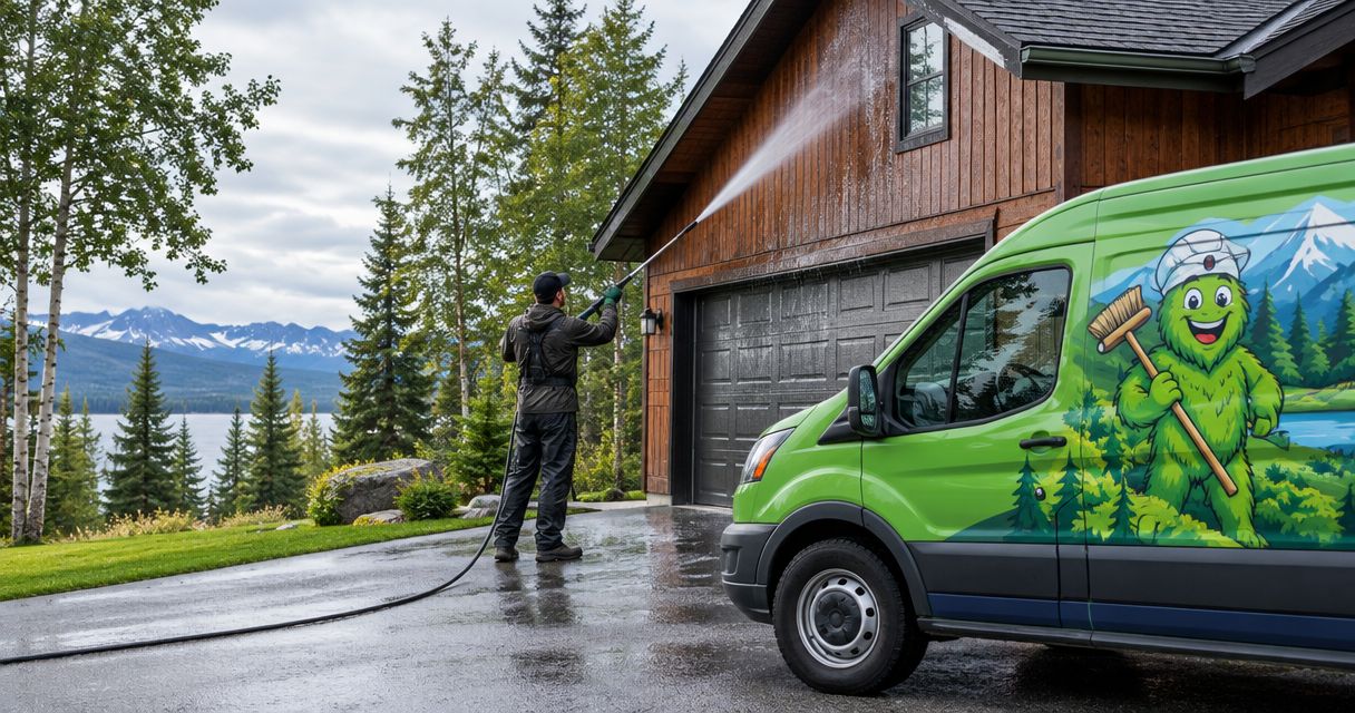 Exterior house cleaning for Eagle River homes