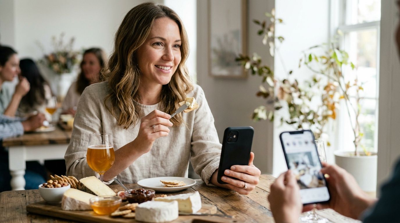 Influencer marketing for cheese tasting experiences