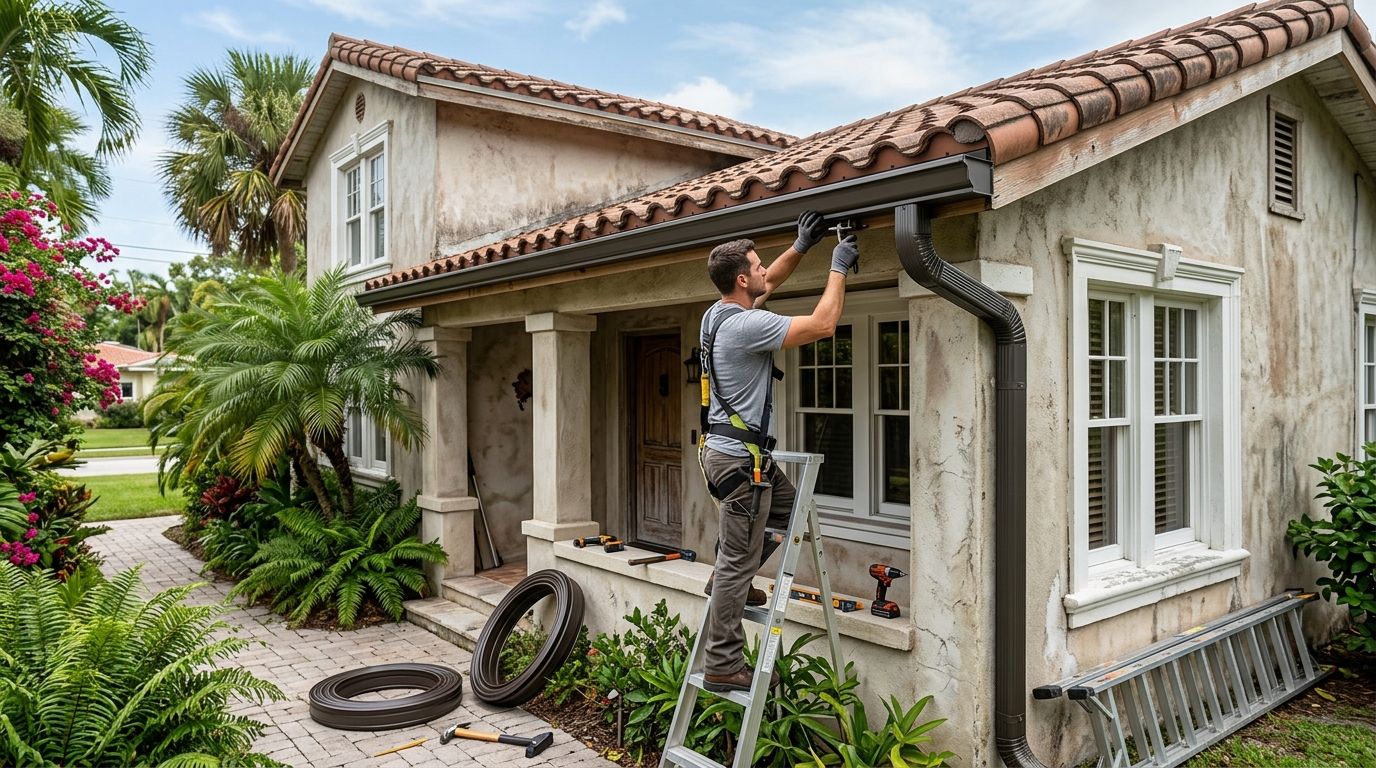 Gutter installation for older Florida homes without gutters