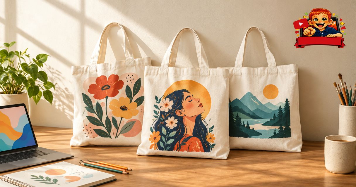 Custom tote bags with no minimum for independent artists