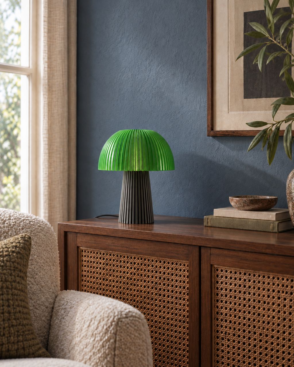 How do you judge a sculptural table lamp when it is switched off?