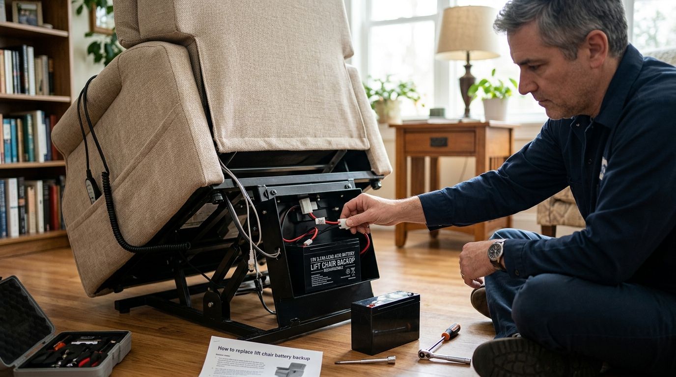 How to replace a lift chair battery backup