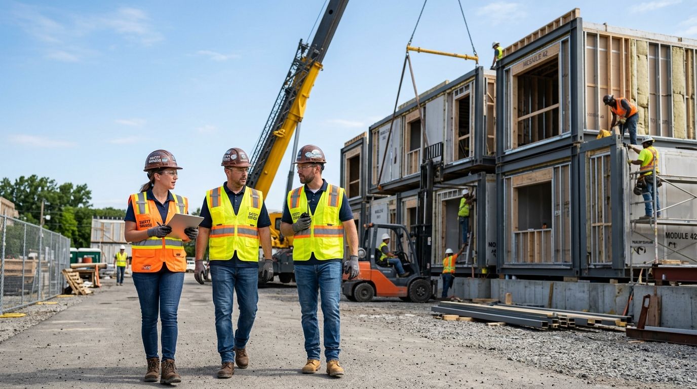 Safety staffing for modular and prefabricated construction