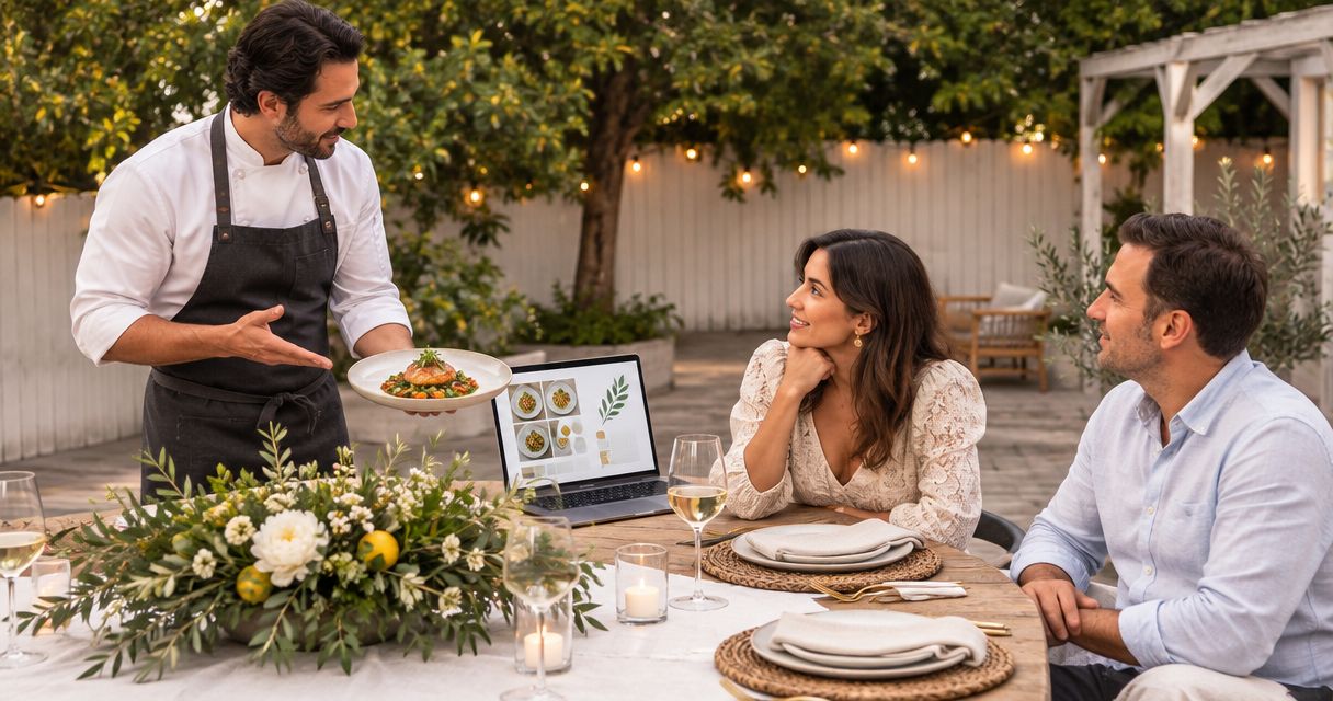 How to plan a menu with a private chef for a dinner party