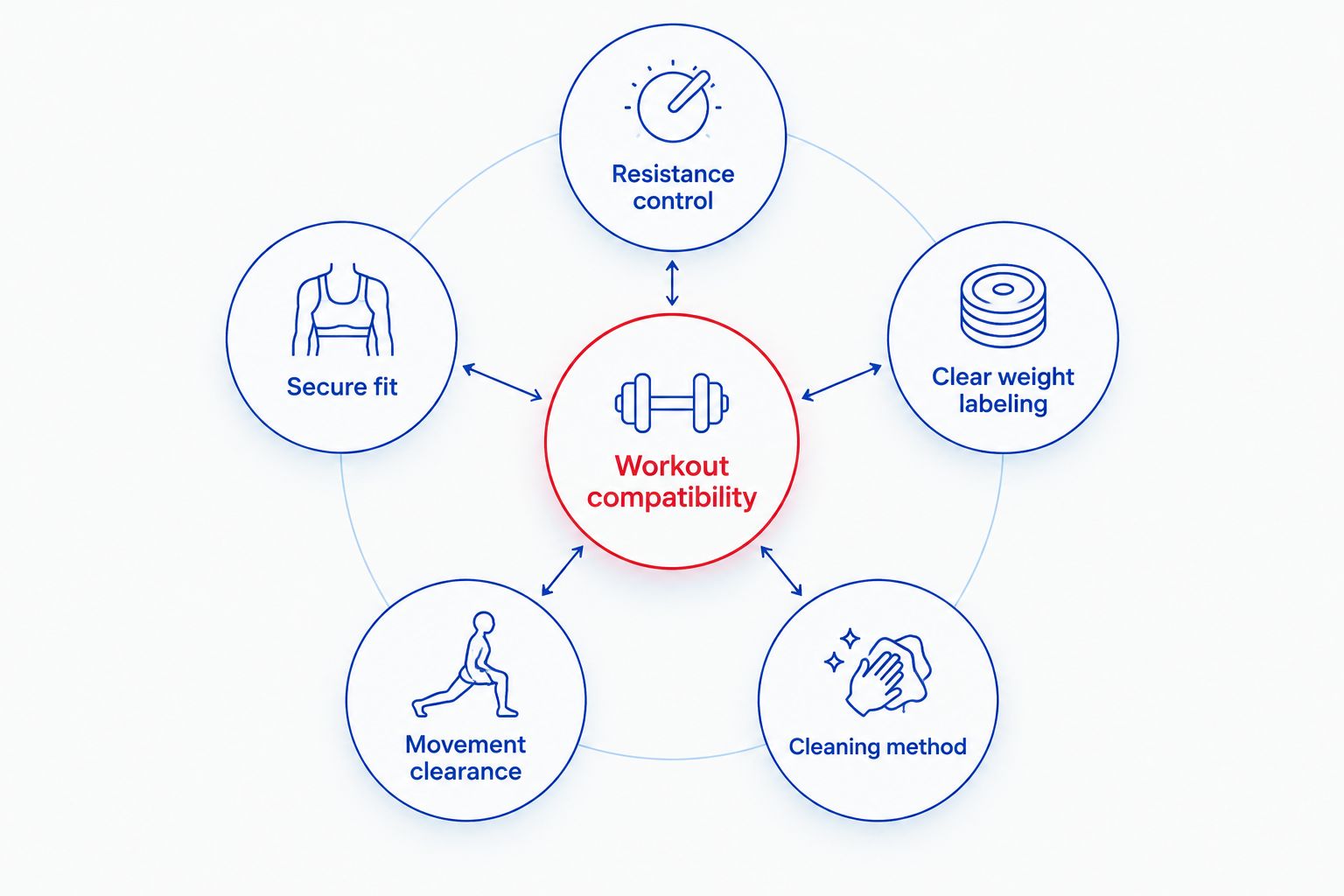Ankle-weight buying criteria covering fit, resistance, labeling, movement, cleaning, and workout compatibility