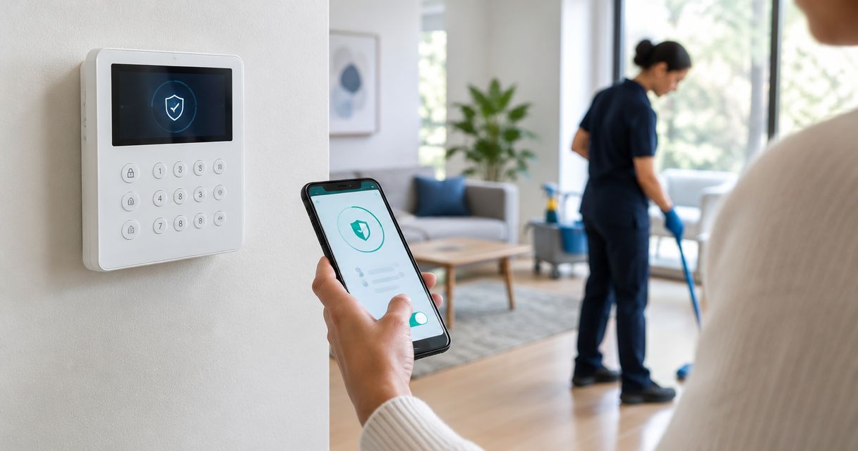 Automatically disarm your alarm system for cleanings