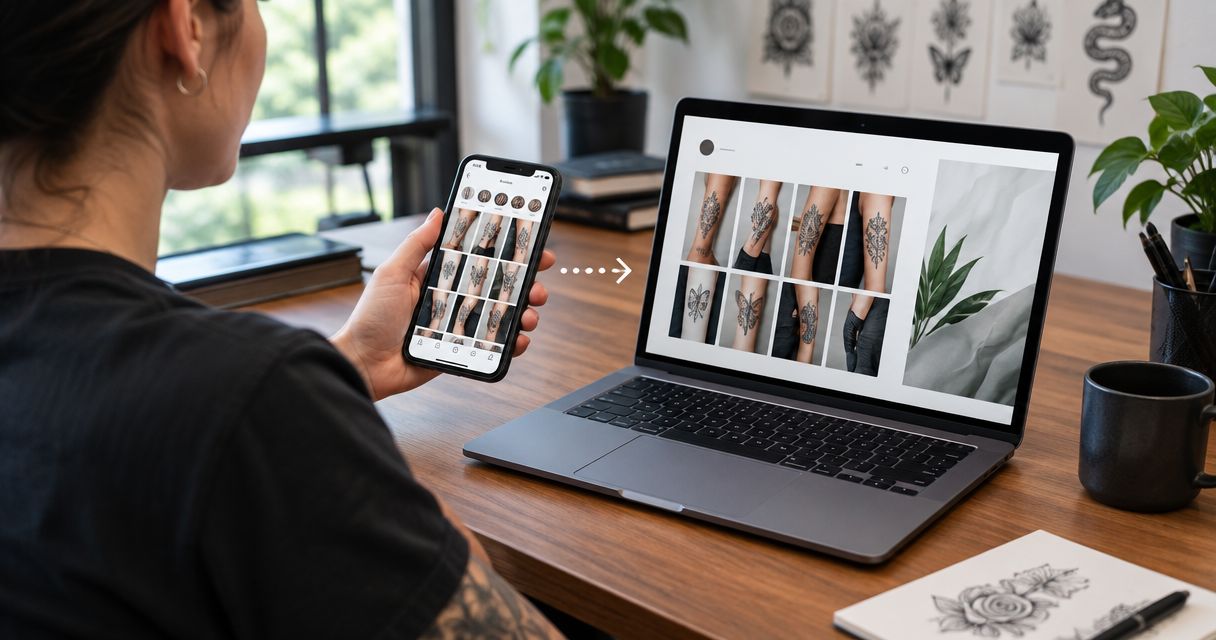 Automatically publish new tattoos from Instagram to your website