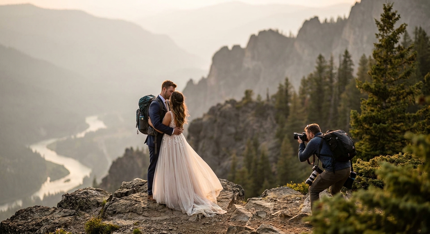 Elopement photography for mountain weddings