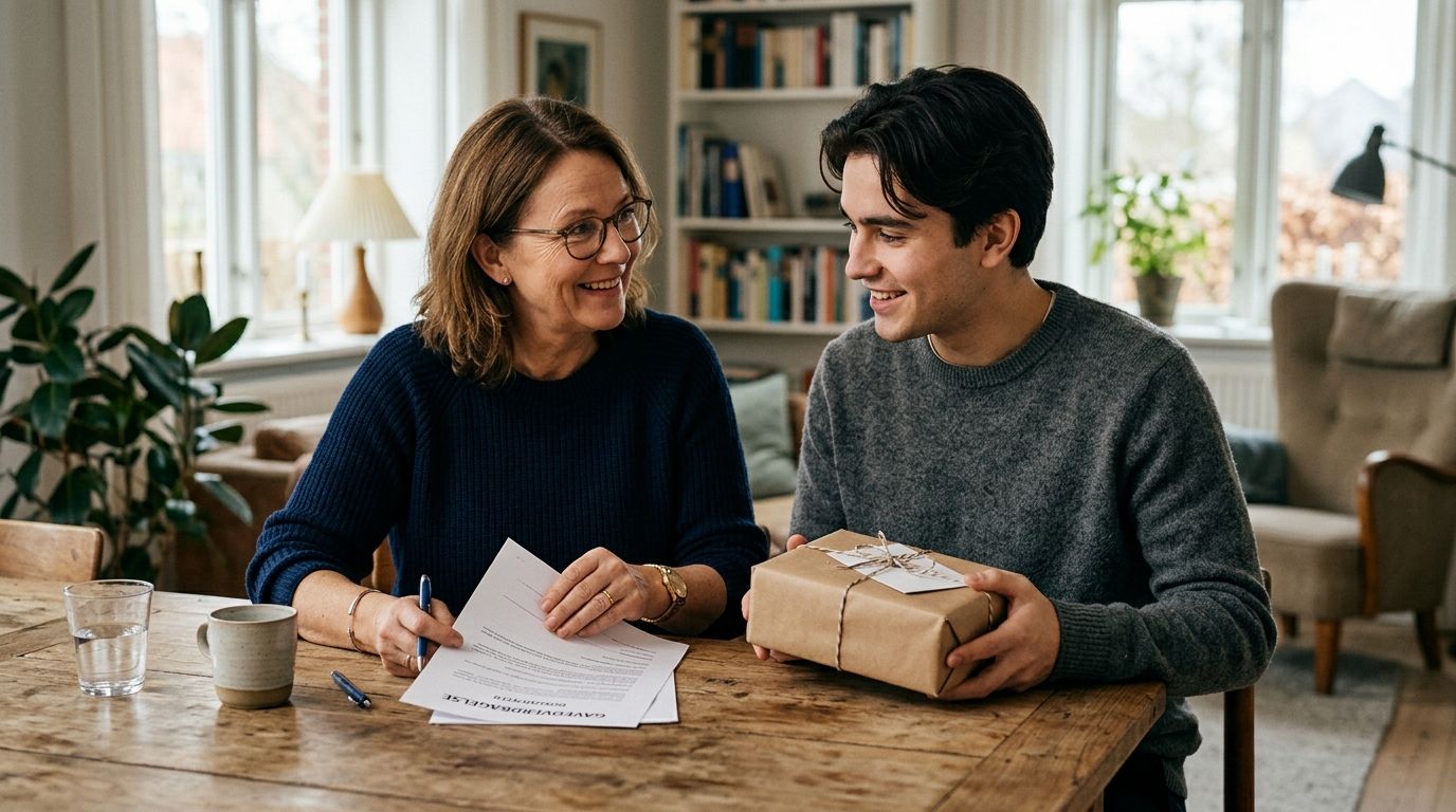 Gaveoverdragelse mellem forældre og børn: afgiften