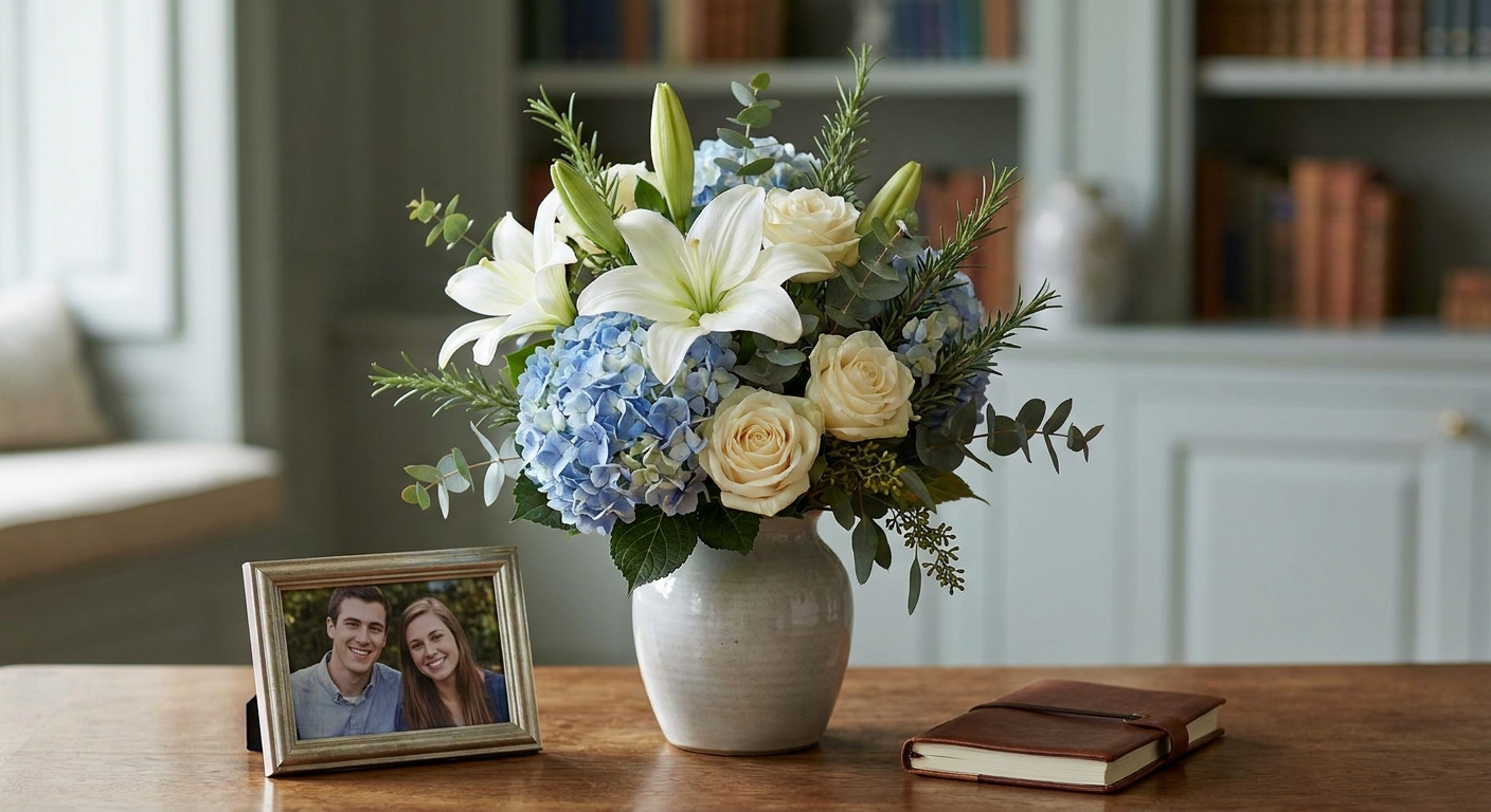 Funeral flowers for a sibling