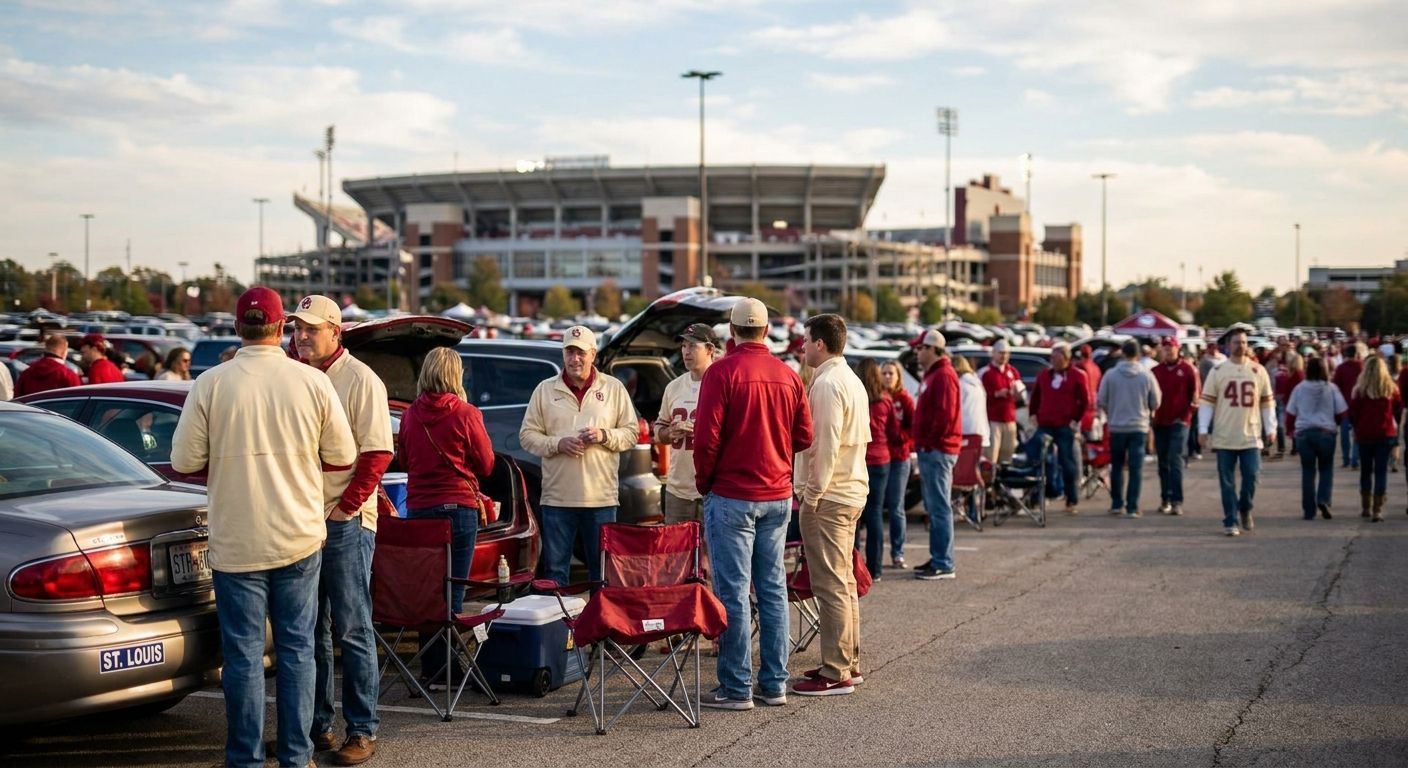 Parking for IU football fans traveling from St. Louis