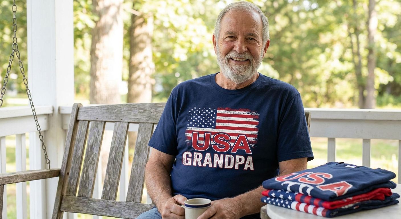 Best patriotic Father's Day shirts for grandpas