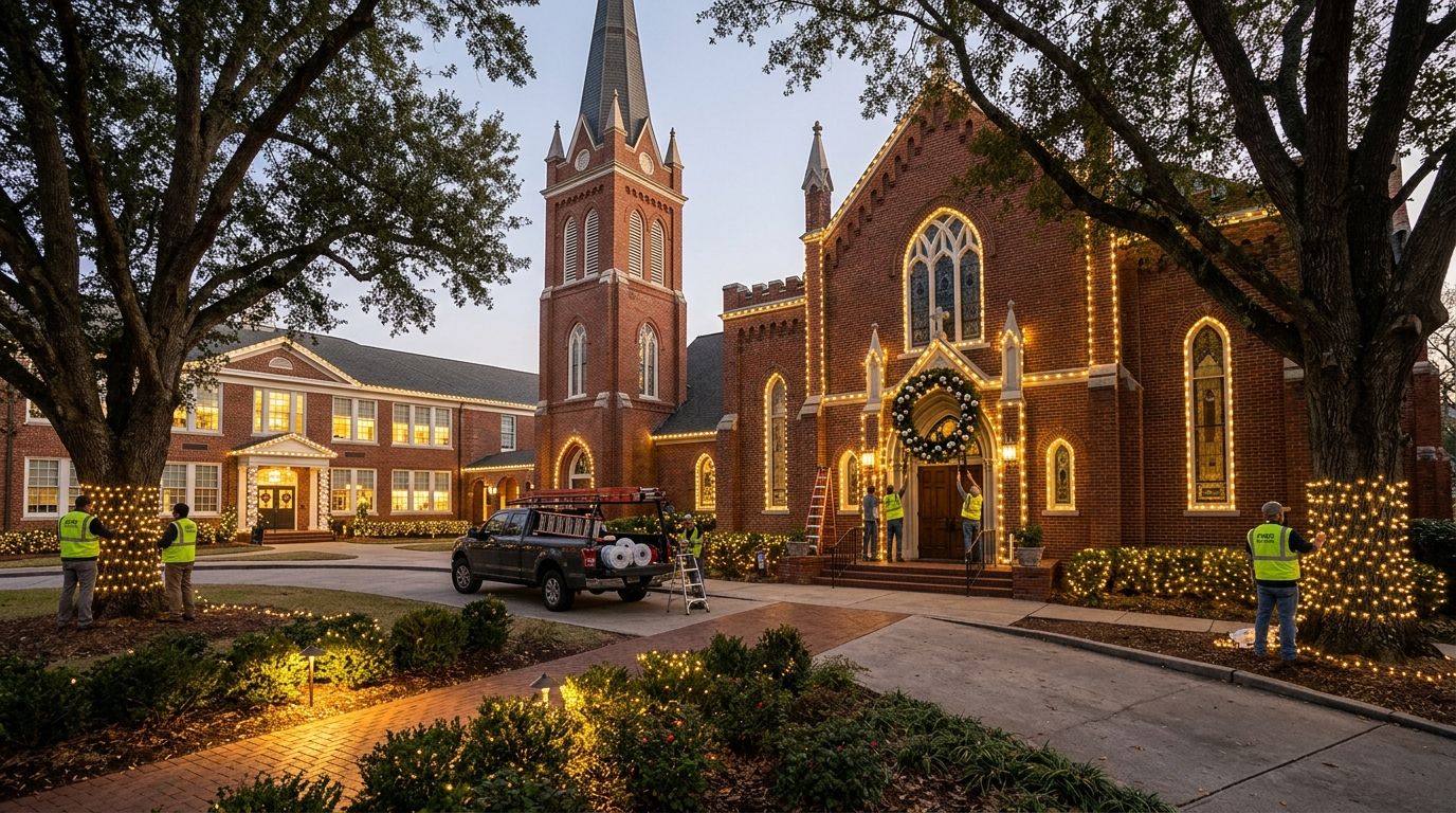 Best christmas light installers for churches and schools in Atlanta 2026
