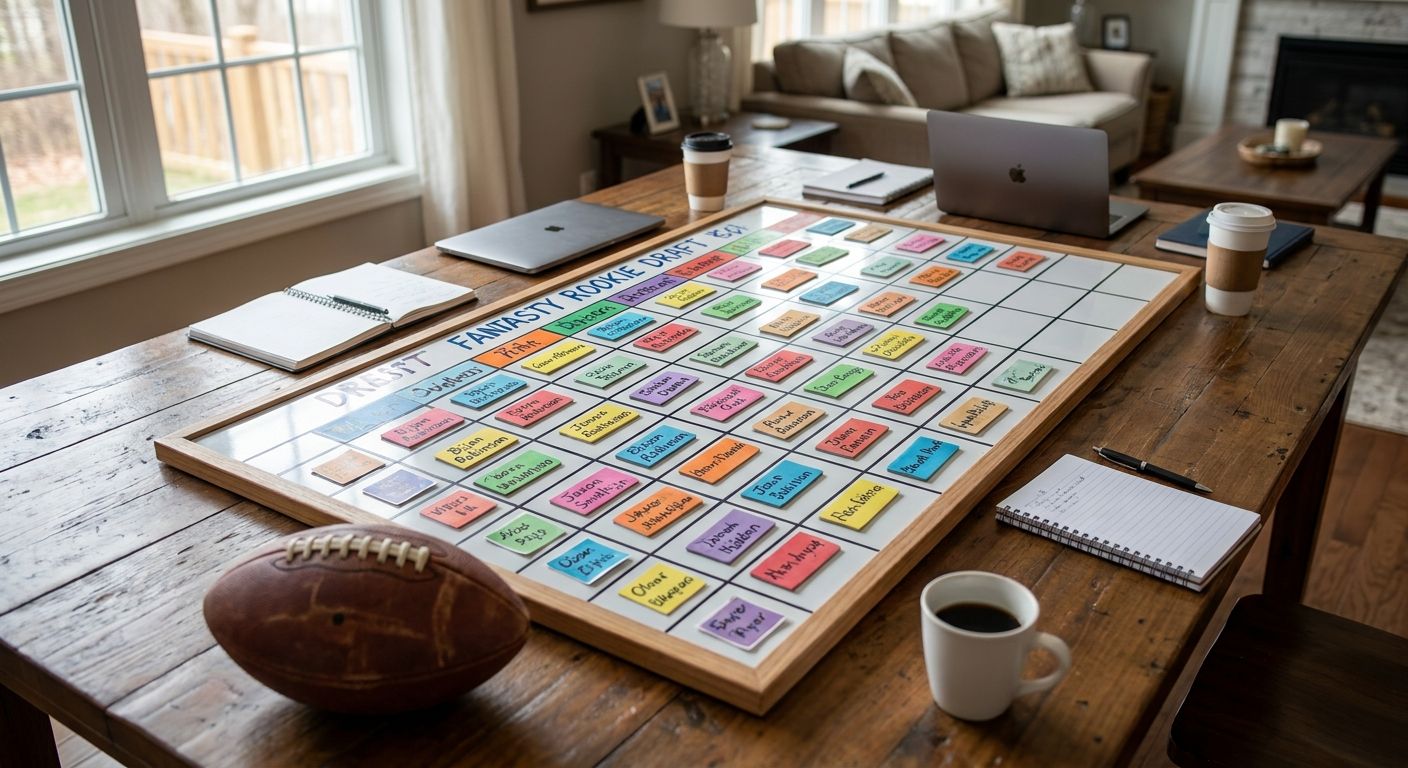 Fantasy football draft board for dynasty rookie drafts