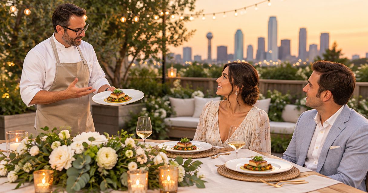 Best private chef menu styles for a Dallas engagement celebration